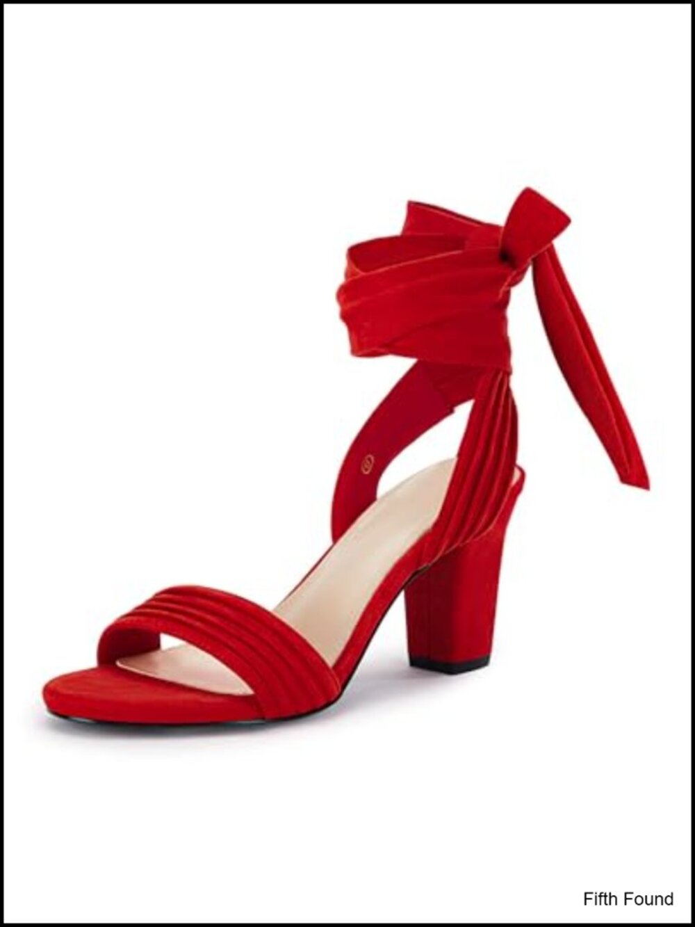 Strappy Chunky Heeled Sandals Suede Bow Tie Lace Up Open Toe Wedding